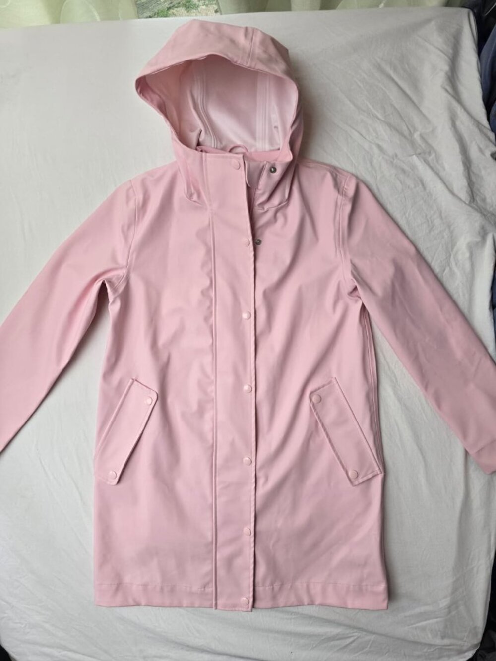 Joe Fresh Light Pink Hooded Raincoat – XS